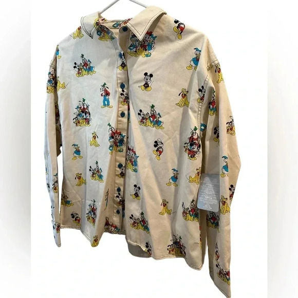 Disney Mickey and Friends Cotton Button Down Shirt - Picture 1 of 5